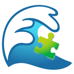 puzzle piece and water wave