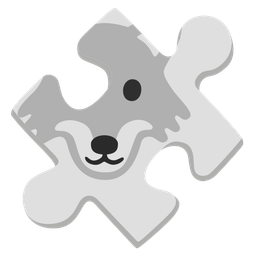 puzzle piece and wolf