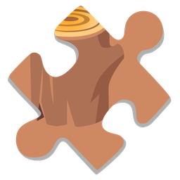 puzzle piece and wood