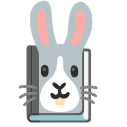 Rabbit face and Books