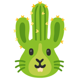 Rabbit face and Cactus