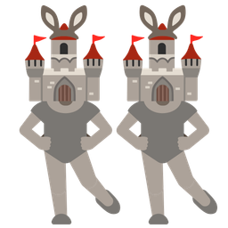 Rabbit face and Castle