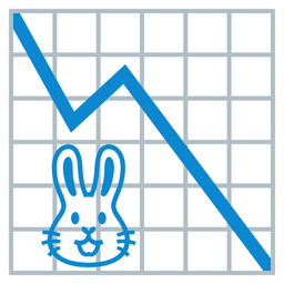 Rabbit face and Chart decreasing