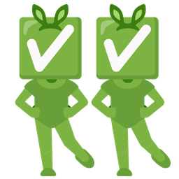 Rabbit face and Check mark button