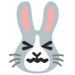 Rabbit face and Confounded face