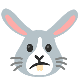 Rabbit face and Confused face