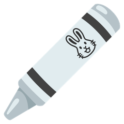 Rabbit face and Crayon