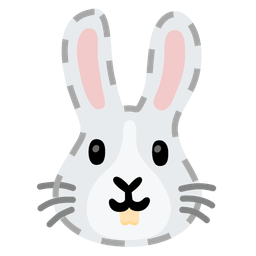 Rabbit face and Dotted line face