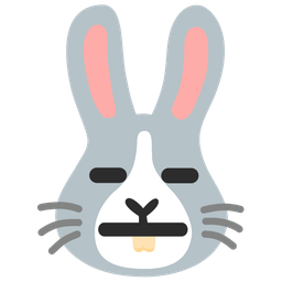 Rabbit face and Expressionless face