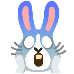 Rabbit face and Face screaming in fear