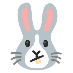 Rabbit face and Face with diagonal mouth