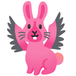 Rabbit face and Flamingo