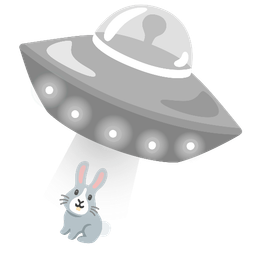 Rabbit face and Flying saucer