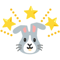 Rabbit face and Glowing star