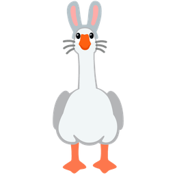 Rabbit face and Goose
