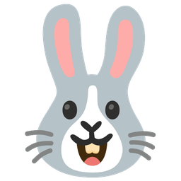 Rabbit face and Grinning face