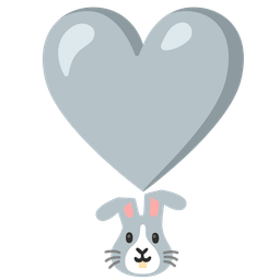 Rabbit face and Heart exclamation