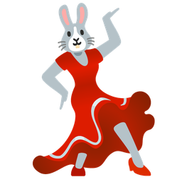 Rabbit face and High-heeled shoe