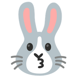 Rabbit face and Kissing face