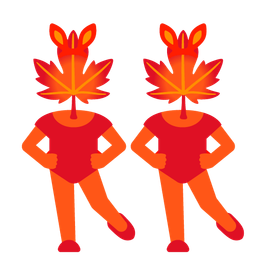 Rabbit face and Maple leaf