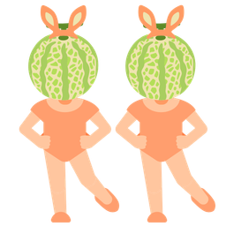 Rabbit face and Melon