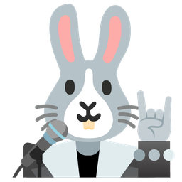 Rabbit face and Microphone
