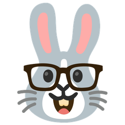 Rabbit face and Nerd face