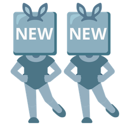 Rabbit face and NEW button