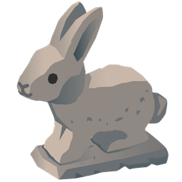 Rabbit face and Rock