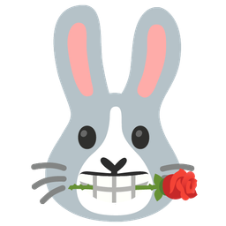 Rabbit face and Rose