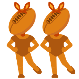 rabbit face and rugby football