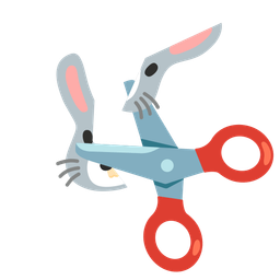 Rabbit face and Scissors