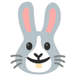 Rabbit face and Slightly smiling face