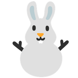 Rabbit face and Snowman without snow