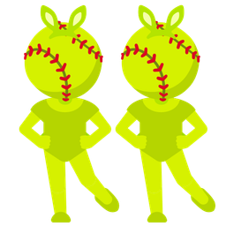 Rabbit face and Softball