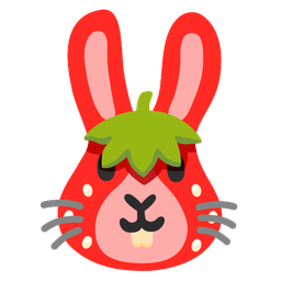 Rabbit face and Strawberry