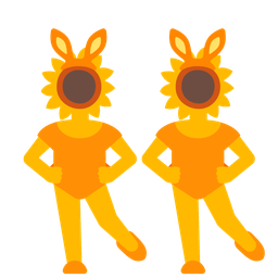 Rabbit face and Sunflower