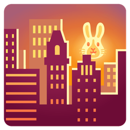 Rabbit face and Sunset