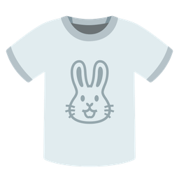 Rabbit face and T-shirt