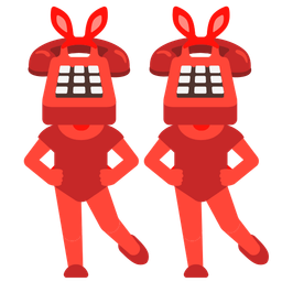 Rabbit face and Telephone