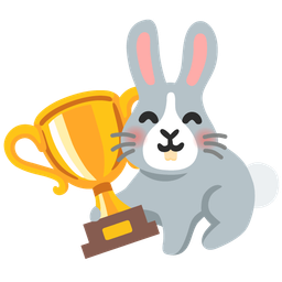 Rabbit face and Trophy
