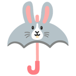 Rabbit face and Umbrella