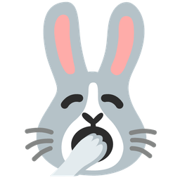 Rabbit face and Yawning face