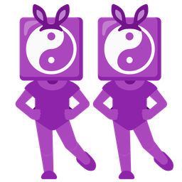 Rabbit face and Yin yang