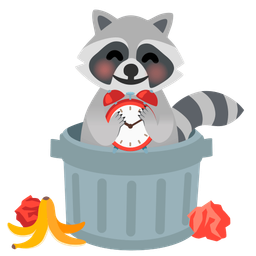 Raccoon and Alarm clock