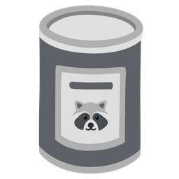 raccoon and canned food