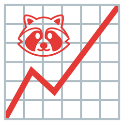 Raccoon and Chart increasing