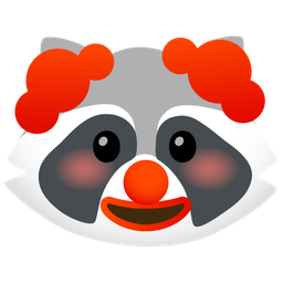 Raccoon and Clown face