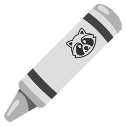 Raccoon and Crayon