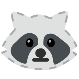 Raccoon and Dotted line face